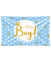 Gevelvlag It&apos;s a Boy! Blauw (150x90cm) - thumbnail