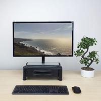 ACT AC8215 Monitor Standaard | Ultra Wide | 2 x Opberglades | Verstelbaar | Monitor Houder tot 32" en max10kg | Antislip - thumbnail