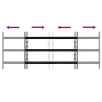 Raam Rooster Zwart 116 x 45 cm Gepoedercoat staal - thumbnail