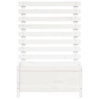 Plantenbak met rek 79x39,5x114 cm massief grenenhout wit - thumbnail