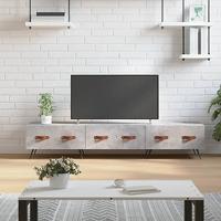Tv-meubel 150x36x30 cm bewerkt hout betongrijs - thumbnail