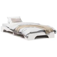 Bedframe Wit 90 x 200 cm Massief grenenhout - thumbnail