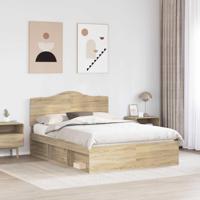 Bedframe met hoofdeinde Sonoma 140 x 190 cm Massief grenenhout - thumbnail
