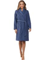 Paarsblauwe badstoffen badjas Pastunette - thumbnail