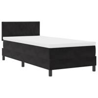 Boxspringbed met Matras met matras Zwart 90 x 200 cm Stof - thumbnail