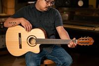 Ortega RCE138-T4 Performer Series Natural elektrisch-akoestische klassieke gitaar met gigbag - thumbnail