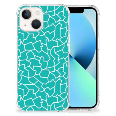 iPhone 13 Back Cover Cracks Blue iPhone 13 Back Cover Cracks Blue