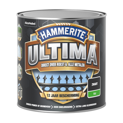 Hammerite Ultima Mat - Zwart