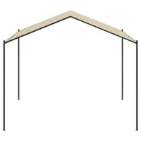 VidaXL Tuinpaviljoen 4x4 m staal en stof beige - thumbnail