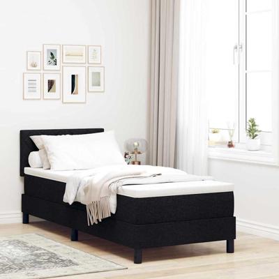 Boxspringbed met matras met matras Zwart 80 x 200 cm Stof