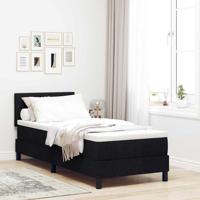 Boxspringbed met matras met matras Zwart 80 x 200 cm Stof - thumbnail