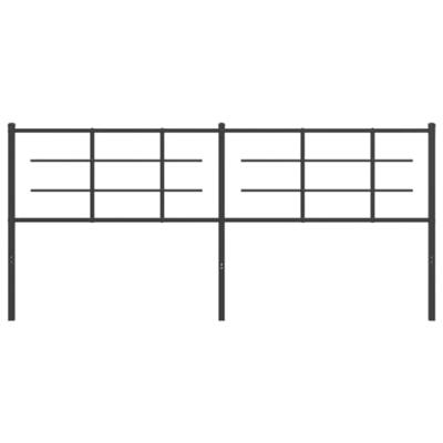 Hoofdbord 193 cm metaal zwart