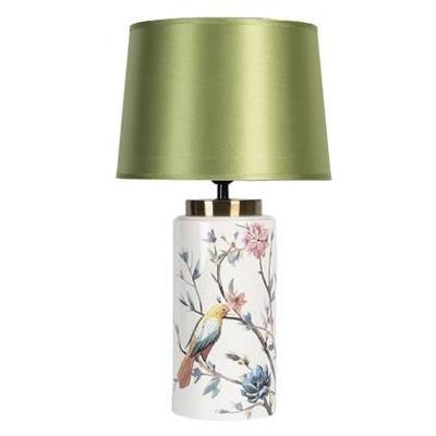 Clayre & Eef Tafellamp Ø 28x50 cm E27|max 1x60W Groen Keramiek Rond Clayre & Eef Tafellamp Ø 28x50 cm E27|max 1x60W Groen Keramiek Rond