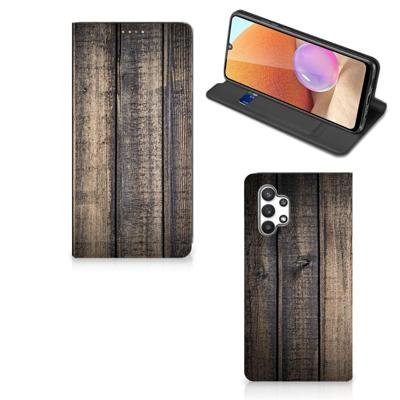 Samsung Galaxy A32 4G | A32 5G Enterprise Editie Book | Wallet Case | Steigerhout