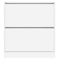 Schoenenkast 80x21x87,5 cm bewerkt hout wit - thumbnail