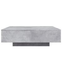 Salontafel met LED-verlichting 100x100x31 cm betongrijs - thumbnail