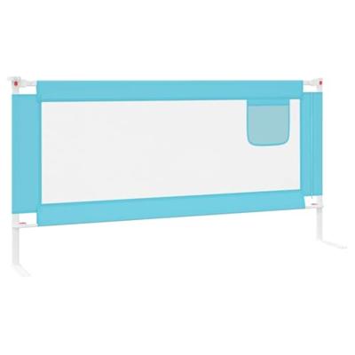 VidaXL Bedhekje peuter 180x25 cm stof blauw - thumbnail