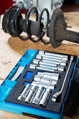 HAZET Schokdempergereedschapset 4915/15 | 1/2 inch (12,5 mm) vierkant hol | Binnen-TORX®-profiel, Binnen-zeskant-profiel, Tapprofiel hol, HAZET Schokdempergereedschapset 4915/15 | 1/2 inch (12,5 mm) vierkant hol | Binnen-TORX®-profiel, Binnen-zeskant-profiel, Tapprofiel hol,