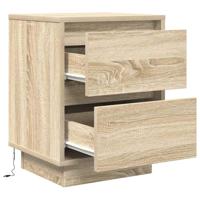 Nachtkastjes met led-verlichting 2 st Sonoma eikenkleurig - thumbnail