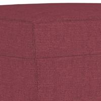 4-delige Loungeset met kussens stof wijnrood - thumbnail