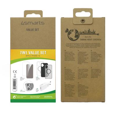 4Smarts 7in1 Value Set Backcover Apple iPhone 16 Transparant Inductieve lading 4Smarts 7in1 Value Set Backcover Apple iPhone 16 Transparant Inductieve lading