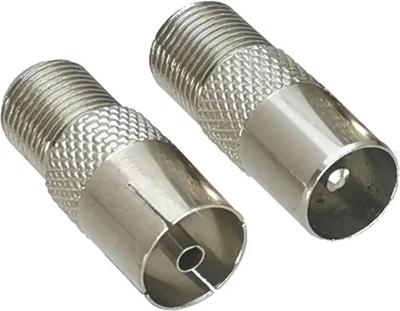 F naar COAX adapters. Set van 2