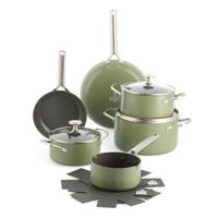 Sublime 6-delige pannenset Olijfgroen - thumbnail