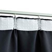 VidaXL Gordijn verduisterend met haken 290x245 cm antraciet - thumbnail
