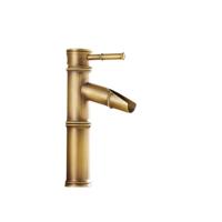 Wastafelkraan Opbouw Boss & Wessing Bamboo 20,8 cm Waterval Uitloop Antiek Brons Aqua Splash - thumbnail