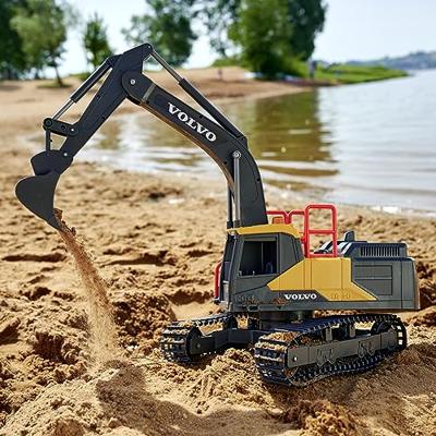 Dickie rc volvo mini excavator bestuurbare graafmachine - thumbnail