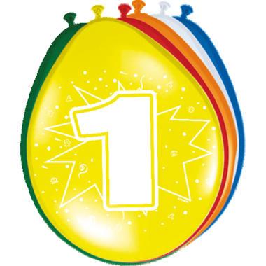 Ballonnen 1 jaar pak a 8 stuks