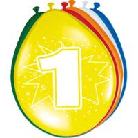Ballonnen 1 jaar pak a 8 stuks - thumbnail