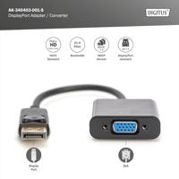 Digitus AK-340403-001-S DisplayPort / VGA Adapter [1x DisplayPort stekker - 1x VGA-bus] Zwart 15.00 cm - thumbnail