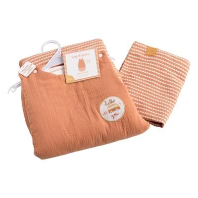 Warme slaapzak - SAUTHON - SUNLIGHT - 6-24 maanden - 100% katoen - Terracotta