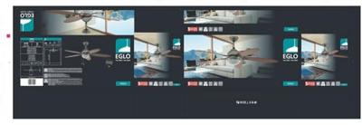 EGLO plafondventilator met licht - SUSALE - nikkel mat - Ø 1320 mm - met trekkoord