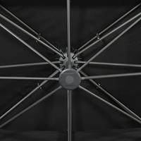 VidaXL Zweefparasol met dubbel dak 400x300 cm zwart - thumbnail