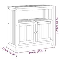 Tuinwandtafel 80x35x75 cm massief acaciahout - thumbnail