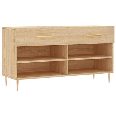 VidaXL Schoenenbank 102x35x55 cm bewerkt hout sonoma eikenkleurig