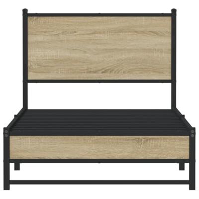 Bedframe zonder matras metaal sonoma eikenkleurig 90x190 cm Bedframe zonder matras metaal sonoma eikenkleurig 90x190 cm