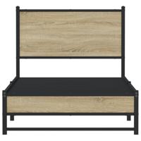 Bedframe zonder matras metaal sonoma eikenkleurig 80x200 cm - thumbnail