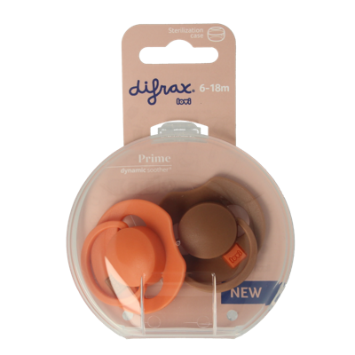 Fopspeen prime 6-18 maanden assorti 2 Stuks