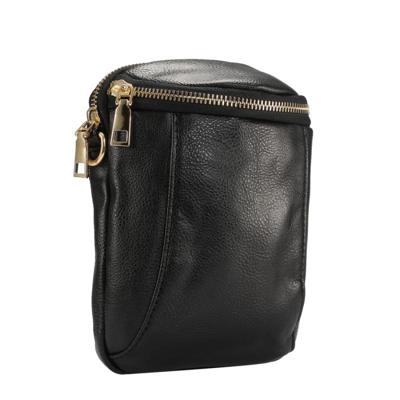 6.4 inch en onder universele Litchi textuur PU leder dubbele rits uitvoering schoudertas voor Sony Huawei Meizu Lenovo ASUS Cubot Oneplus wieg