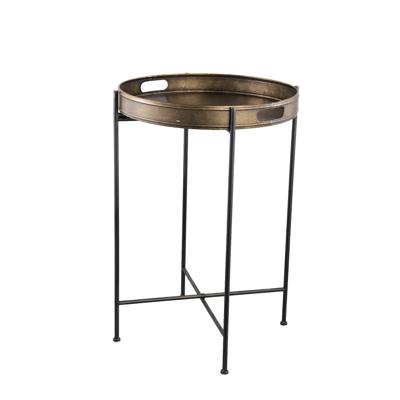 PTMD Bijzettafel 'Taren', Metaal, 74 x 50 x 50cm, kleur Goud