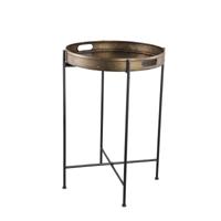 PTMD Bijzettafel 'Taren', Metaal, 74 x 50 x 50cm, kleur Goud - thumbnail