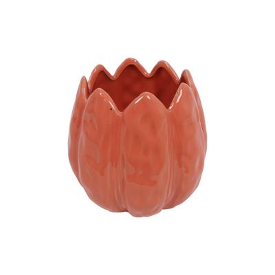 Bloempot tulp donker roze 12x12x13cm