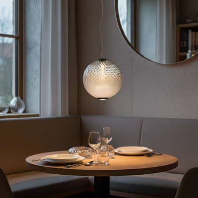 Lyora HanglampAora bol opaal glas - 9191244