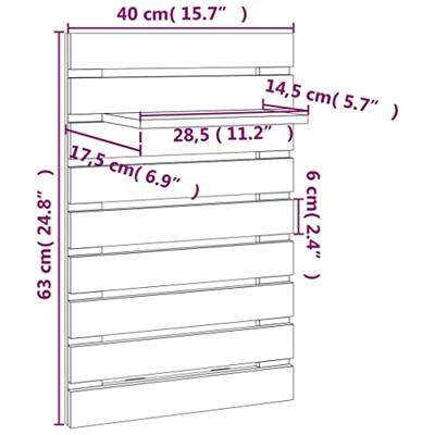 Nachtkastjes wandgemonteerd 2 st massief grenenhout zwart