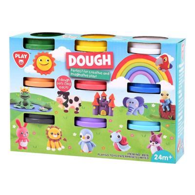 Playgo kleiset 9 kleuren - 9x56gram Playgo kleiset 9 kleuren - 9x56gram