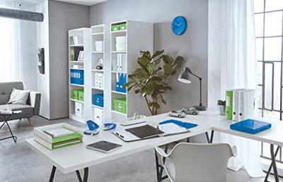 Leitz WOW wandklok, diameter 30 cm, blauw