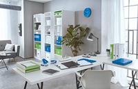 Leitz WOW wandklok, diameter 30 cm, blauw - thumbnail